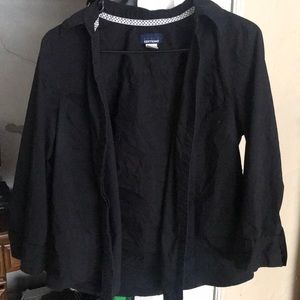 Black button down